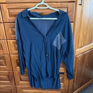 Navy Blue Women's Top